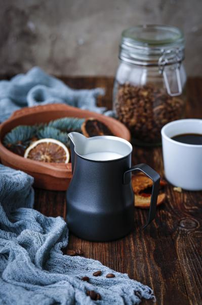 Black Goat Profesyonel Süt Potu (Pitcher) 500 ml Paslanmaz (SS 304) - Siyah