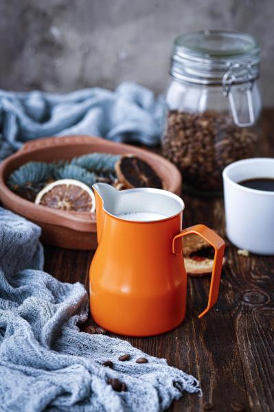 Black Goat Profesyonel Süt Potu (Pitcher) 500 ml Paslanmaz (SS 304) - Turuncu