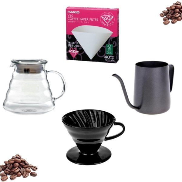 Black Goat Barista Drip Filter Coffee Set (4'lü Set) - Siyah