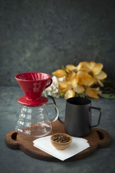 Black Goat Barista Drip Filter Coffee Set (4'lü Set) - Kırmızı