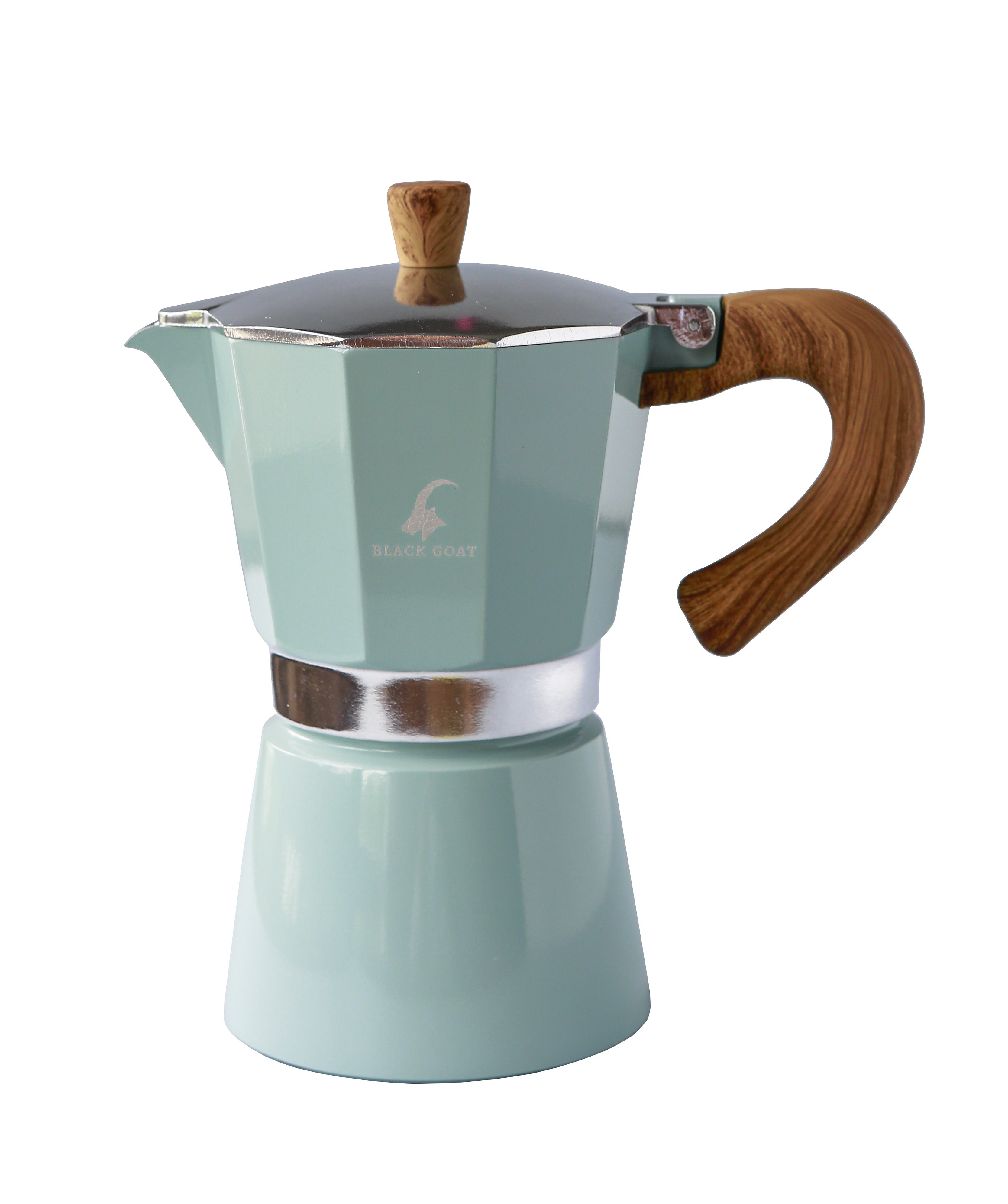 Black Goat 6 Cup Moka Pot -  Turkuaz
