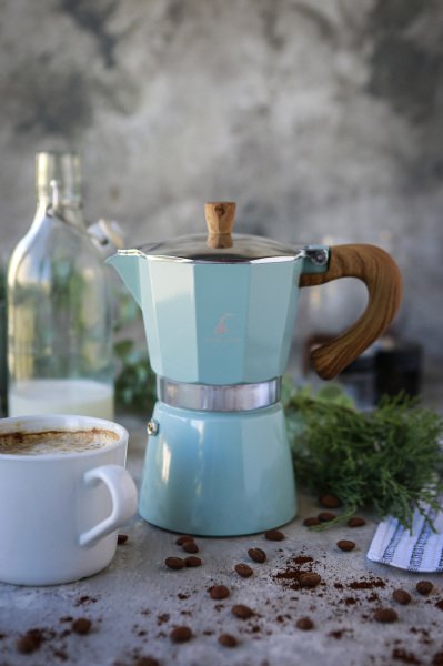 Black Goat 6 Cup Moka Pot -  Turkuaz