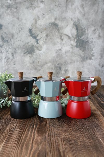 Black Goat 3 Cup Moka Pot -  Turkuaz
