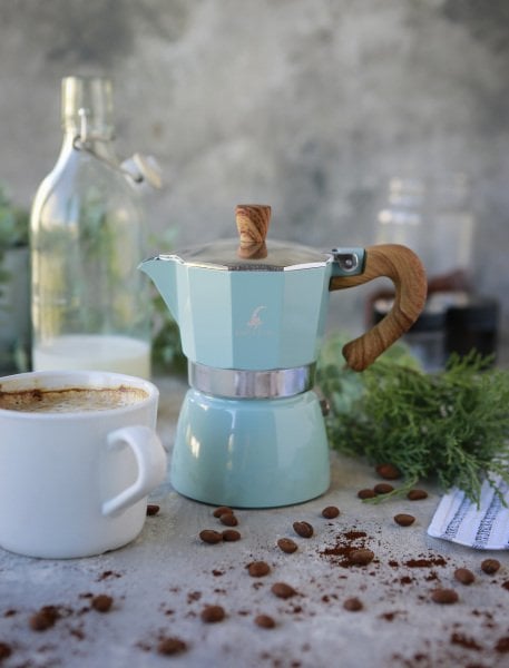 Black Goat 3 Cup Moka Pot -  Turkuaz