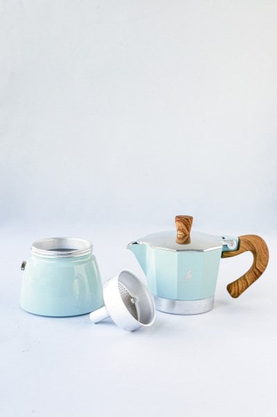 Black Goat 3 Cup Moka Pot -  Turkuaz