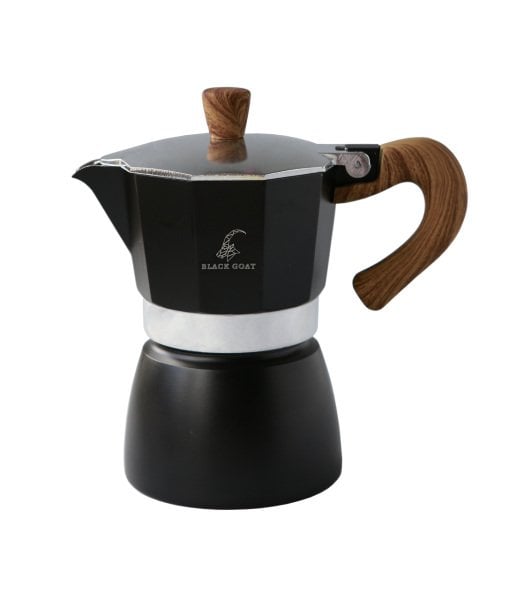 Black Goat 3 Cup Moka Pot -  Siyah