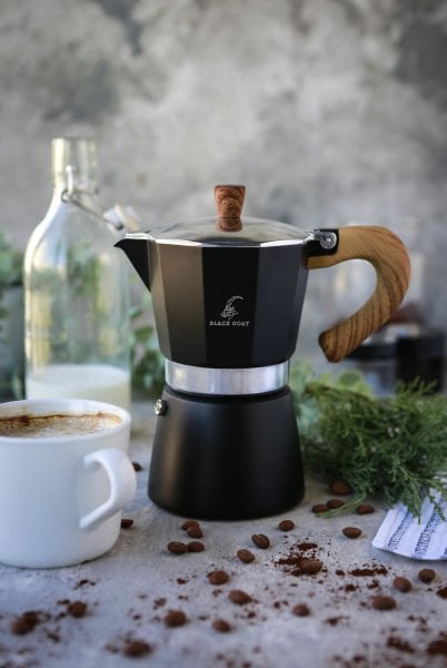 Black Goat 6 Cup Moka Pot -  Siyah