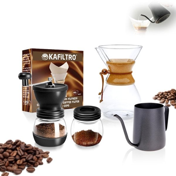 Barista *Chemex Set-2 (4'lü Set) - Barista Pour Over Starter Set